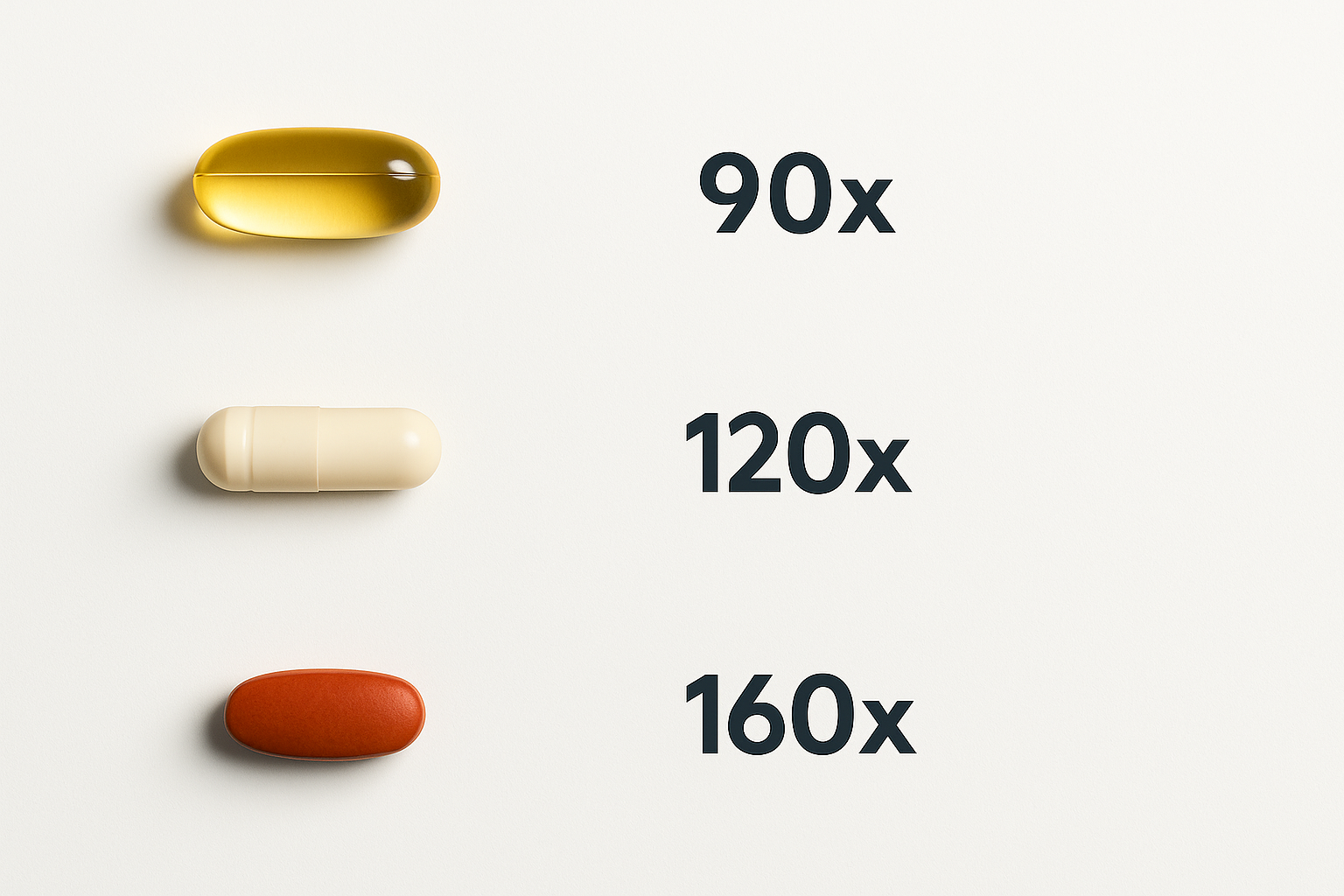 Tablx PRO capacity diagram showing different pill sizes